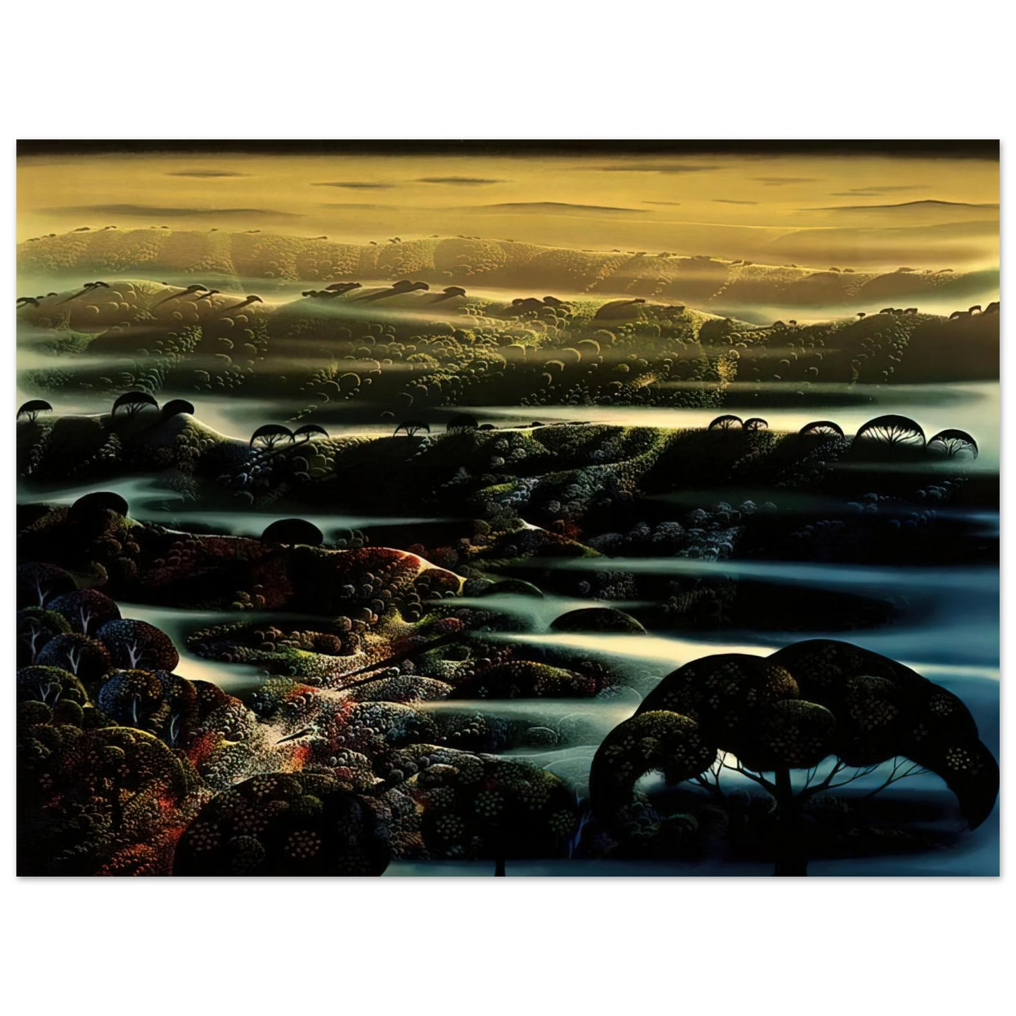 Eyvind Earle - The Valley's Wild 75x100 cm / 30x40inches Fine Art Poster