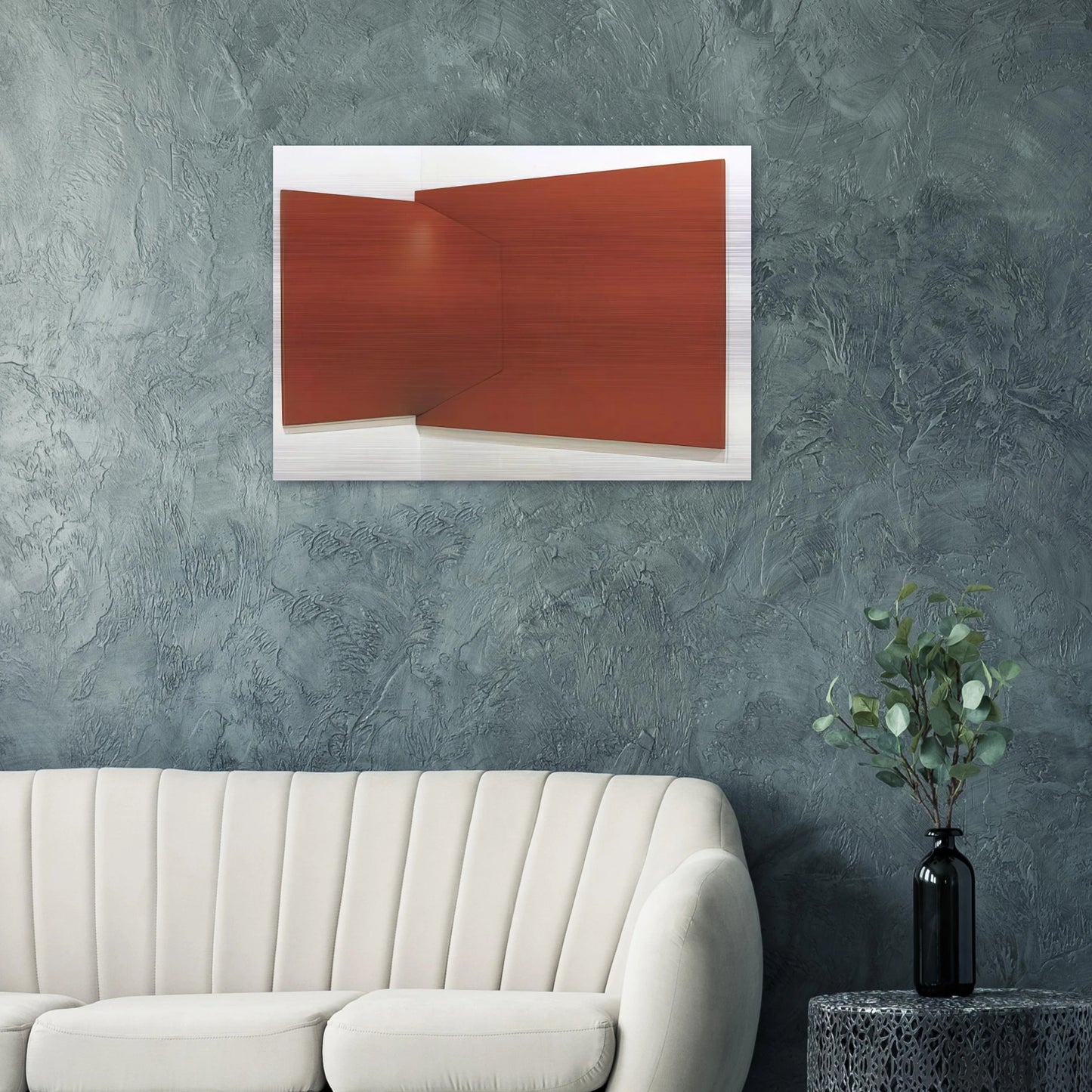 Dittico rosso - 1966 - Enrico Castellani Brushed Aluminum Print - 70x100 cm / 28x40 inches | Enrico Castellani Aluminum Print | Enrico Castellani Prints