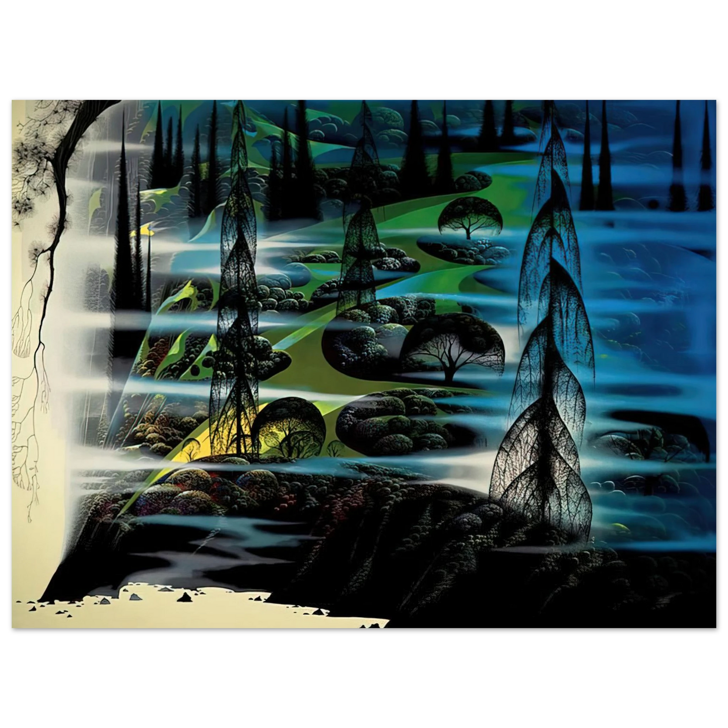 Eyvind Earle - Beauty Beyond Believing 75x100 cm / 30x40inches Fine Art Poster