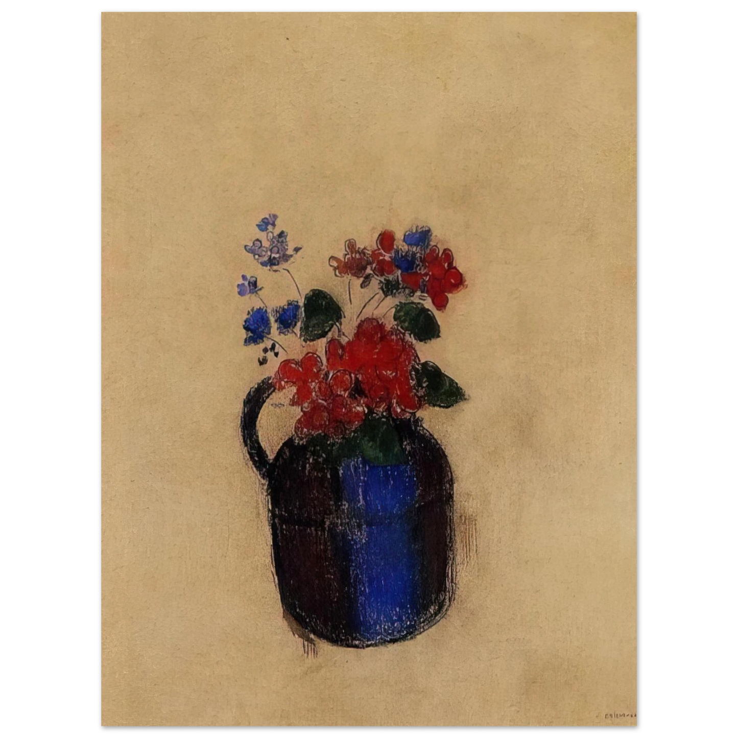 Odilon Redon - SMALL BOUQUET IN A PITCHER 75x100 cm / 30x40inches Fine Art Poster