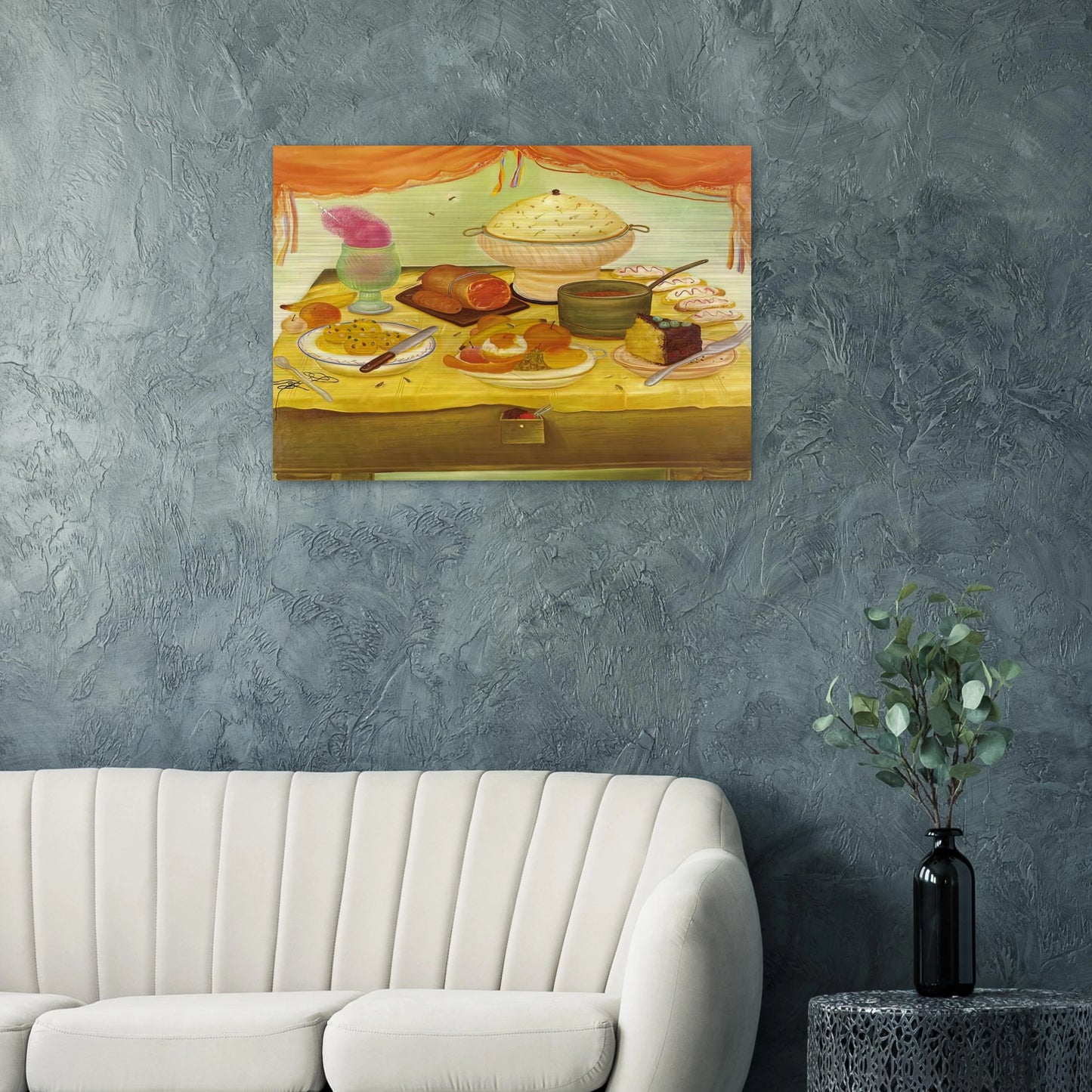 STILL LIFE - Fernando Botero Brushed Aluminum Print - 70x100 cm / 28x40 inches | Fernando Botero Aluminum Print | Fernando Botero Prints