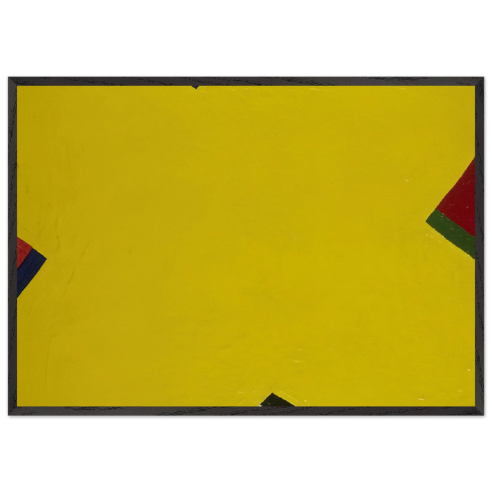 Yellow - Al Held 70x100 cm / 28x40 inches Framed Art Print – Black Wooden Frame