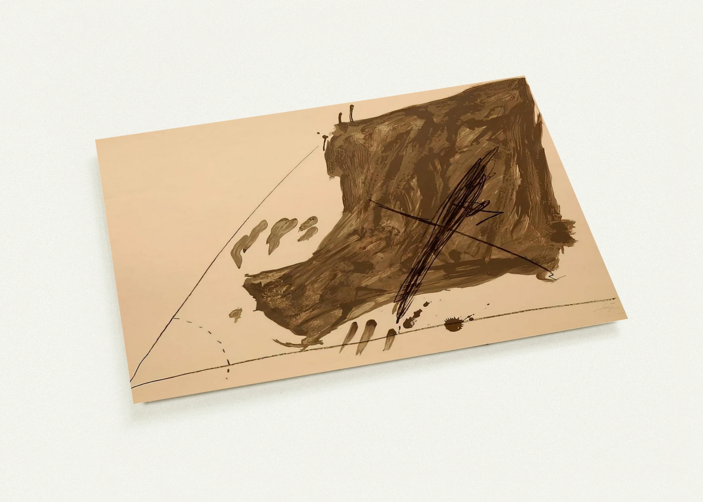 ANGLE ET TACHES 1968 By Antoni Tapies Pack of 10 Post Cards | Antoni Tapies Post Cards | A6 (10.5 x 14.8 cm) - 4.1 x 5.8 inches