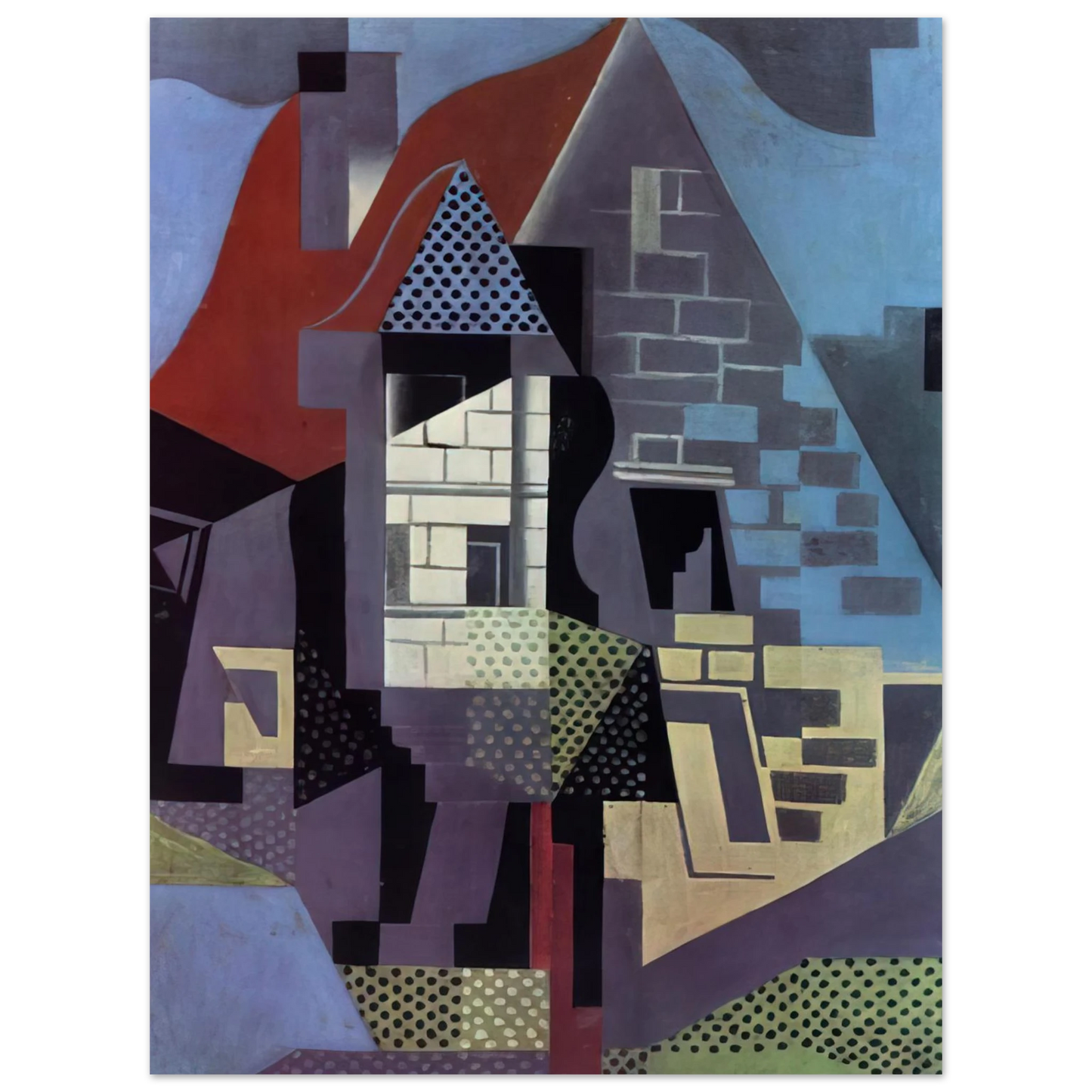 Juan Gris - LANDSCAPE AT BEAULIEU 75x100 cm / 30x40inches Fine Art Poster