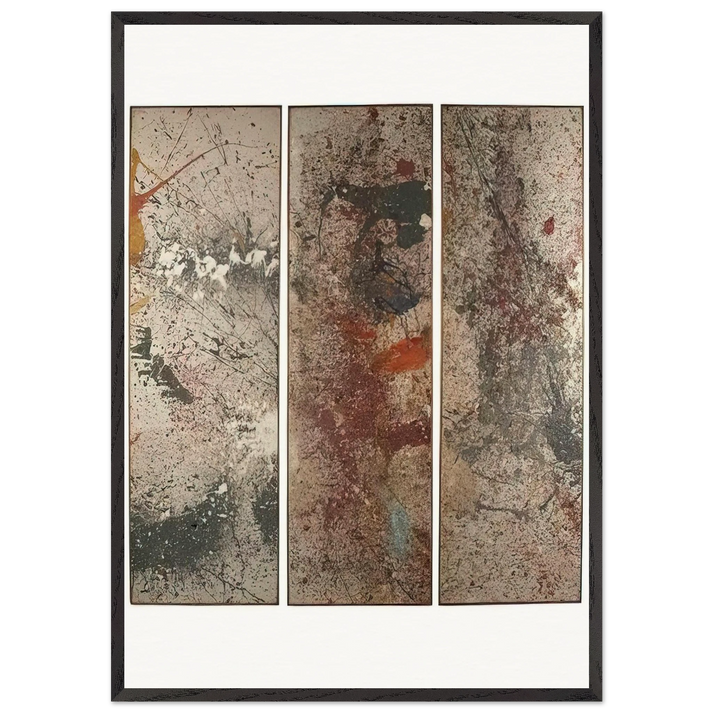 UNTITLED TRIPTYCH 1961 - Taro Yamamoto 70x100 cm / 28x40 inches Framed Art Print – Black Wooden Frame