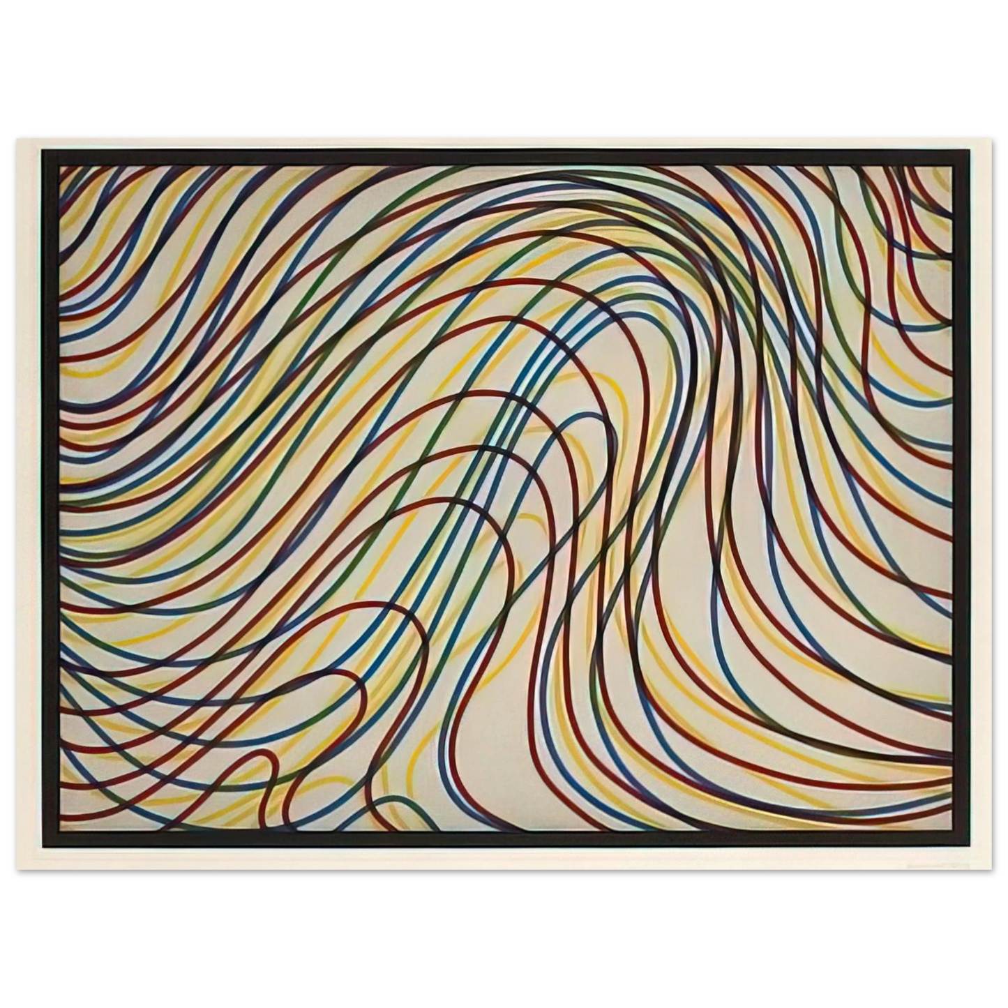 Sol LeWitt - Wavy Lines with Black Border 75x100 cm / 30x40inches Fine Art Poster