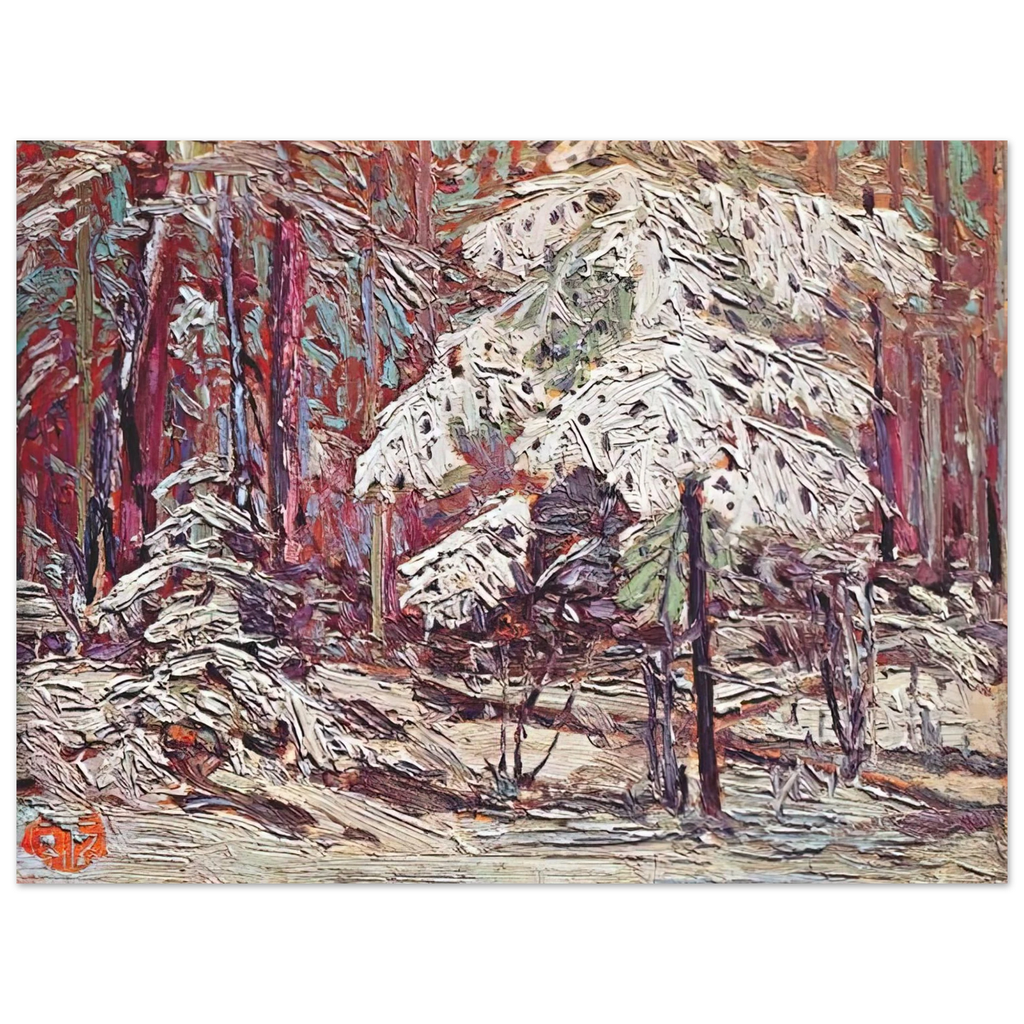 Tom Thomson - SNOW IN THE WOODS 1916 75x100 cm / 30x40inches Fine Art Poster