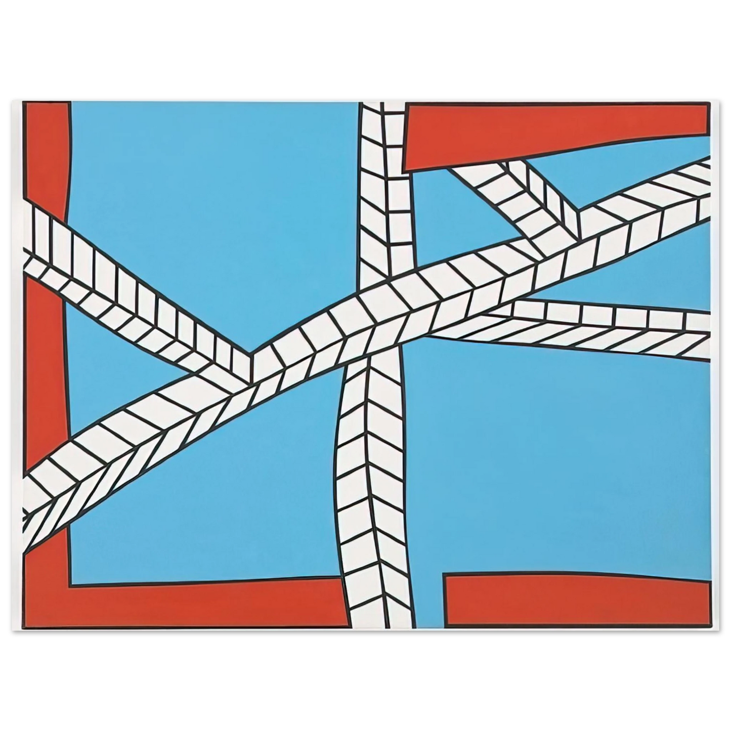 Nicholas Krushenick - Skyscape II - 1988 75x100 cm / 30x40inches Fine Art Poster