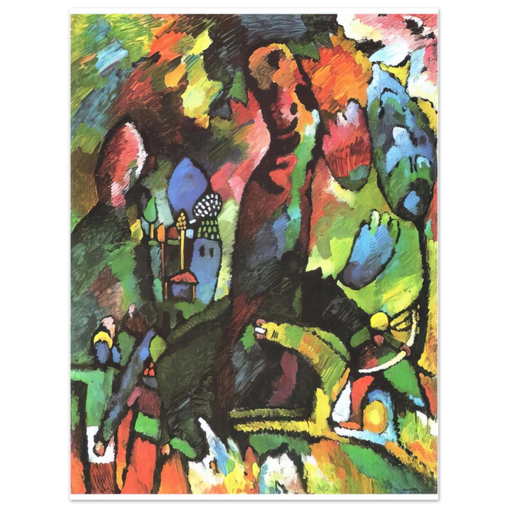 Wassily Kandinsky - PICTURE WITH ARCHER 1909 75x100 cm / 30x40inches Fine Art Poster