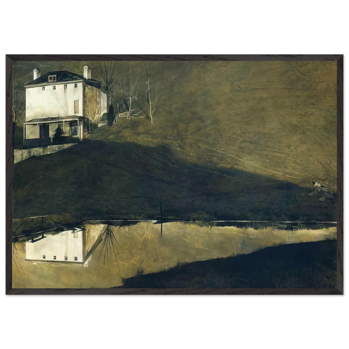 BROWN SWISS - Andrew Wyeth 70x100 cm / 28x40 inches Framed Art Print – Black Wooden Frame