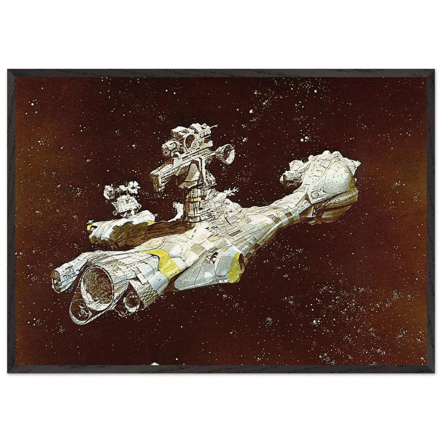 Chris Foss N8 - Chris Foss 70x100 cm / 28x40 inches Framed Art Print – Black Wooden Frame