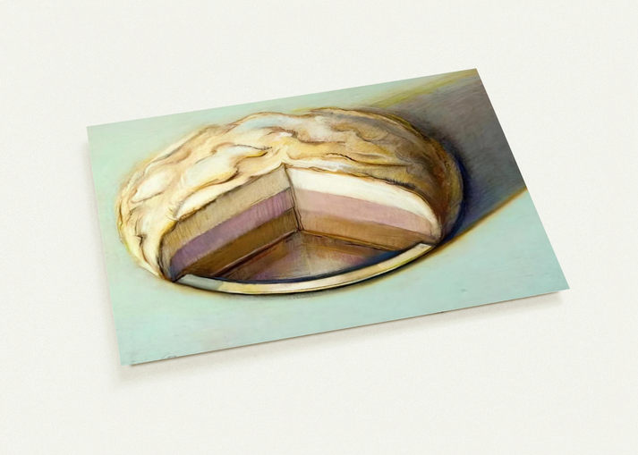 Neapolitan Meringue - 1999 By Wayne Thiebaud Pack of 10 Post Cards | Wayne Thiebaud Post Cards | A6 (10.5 x 14.8 cm) - 4.1 x 5.8 inches