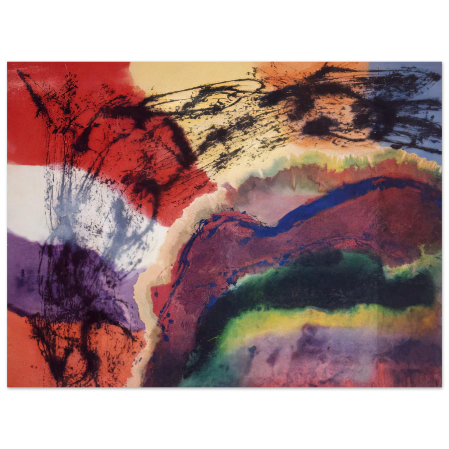 Ronnie Landfield - The Storm from Denver to the Bronx - 1970 75x100 cm / 30x40inches Fine Art Poster