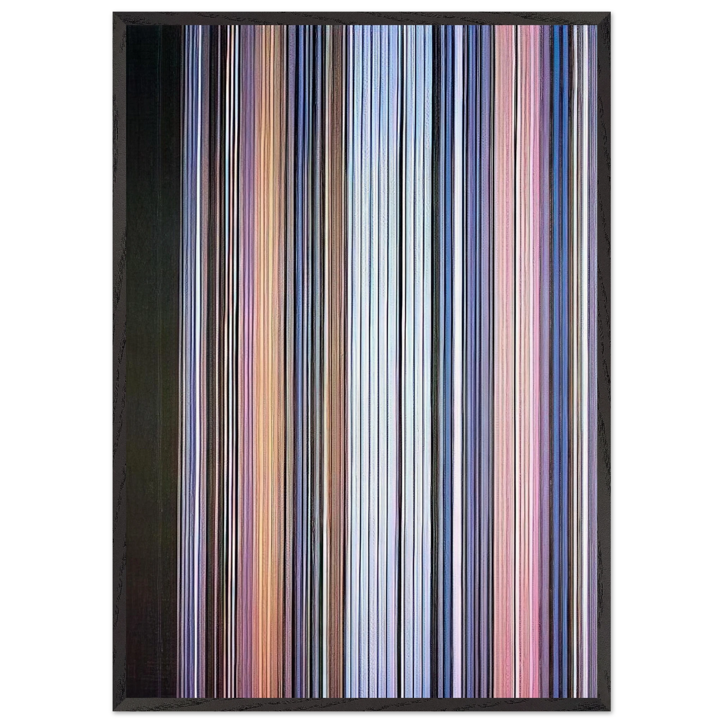 Moroccan Wedding - 1972 - Gene Davis 70x100 cm / 28x40 inches Framed Art Print – Black Wooden Frame