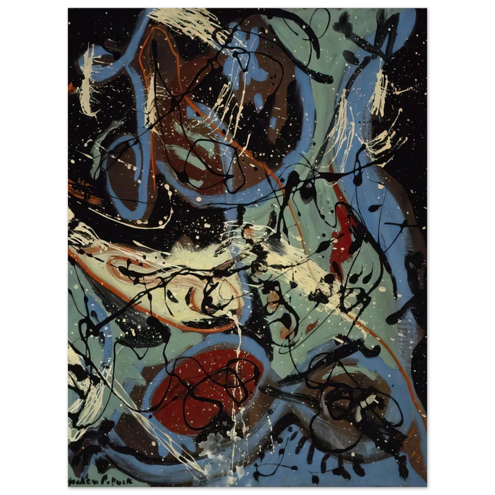 Jackson Pollock - COMPOSITION WITH POURING II 75x100 cm / 30x40inches Fine Art Poster