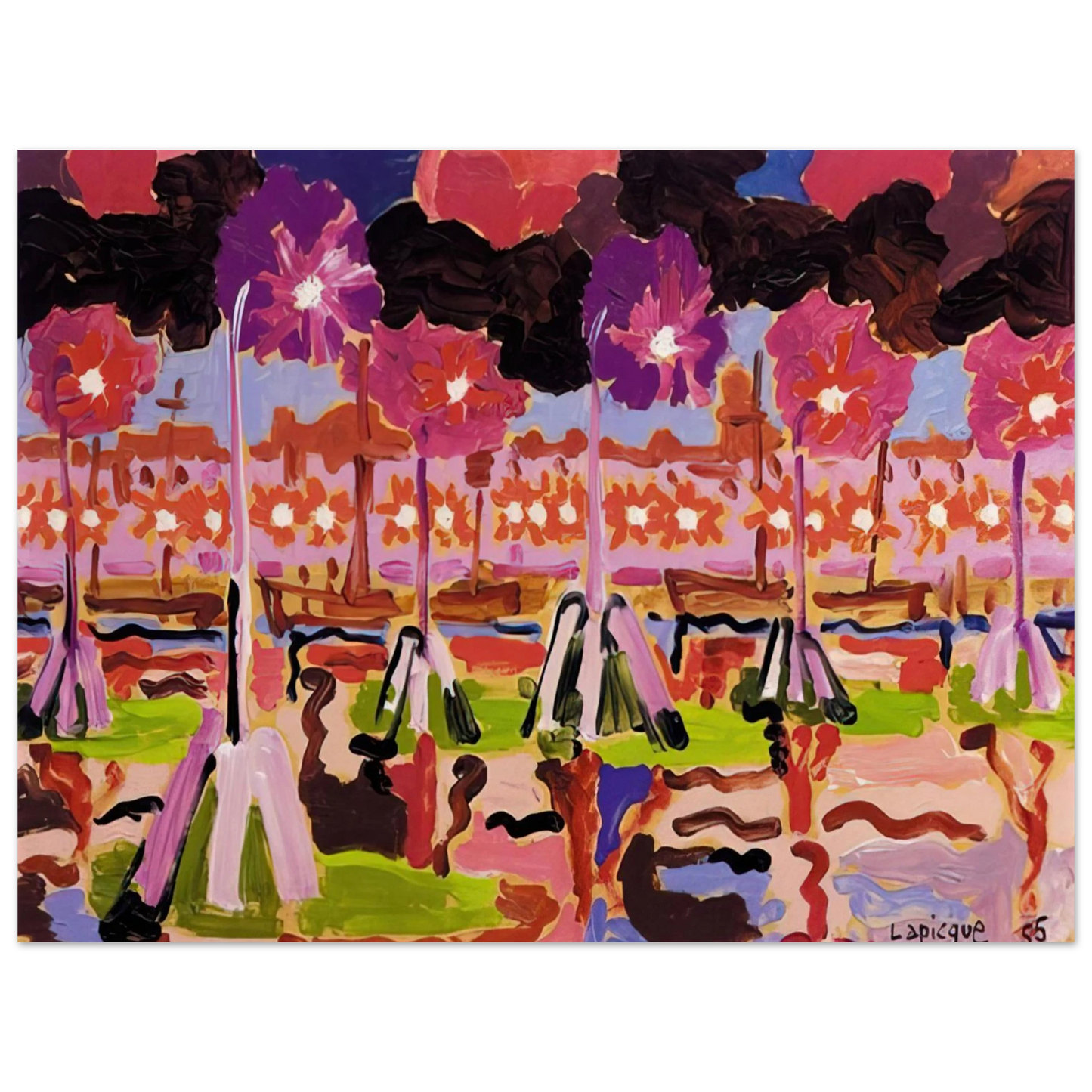 Charles Lapicque - Quai àVenise - 1955 75x100 cm / 30x40inches Fine Art Poster