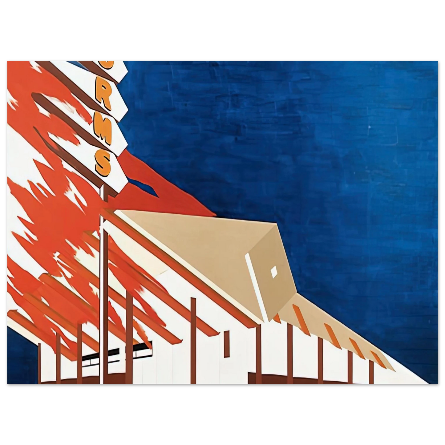Edward Ruscha - NORMS LA CIENAGA ON FIRE 1964 75x100 cm / 30x40inches Fine Art Poster