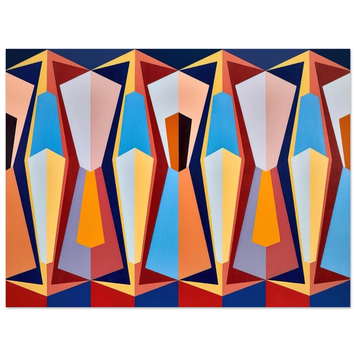 Karl Benjamin - Stage II - 1958 75x100 cm / 30x40inches Fine Art Poster