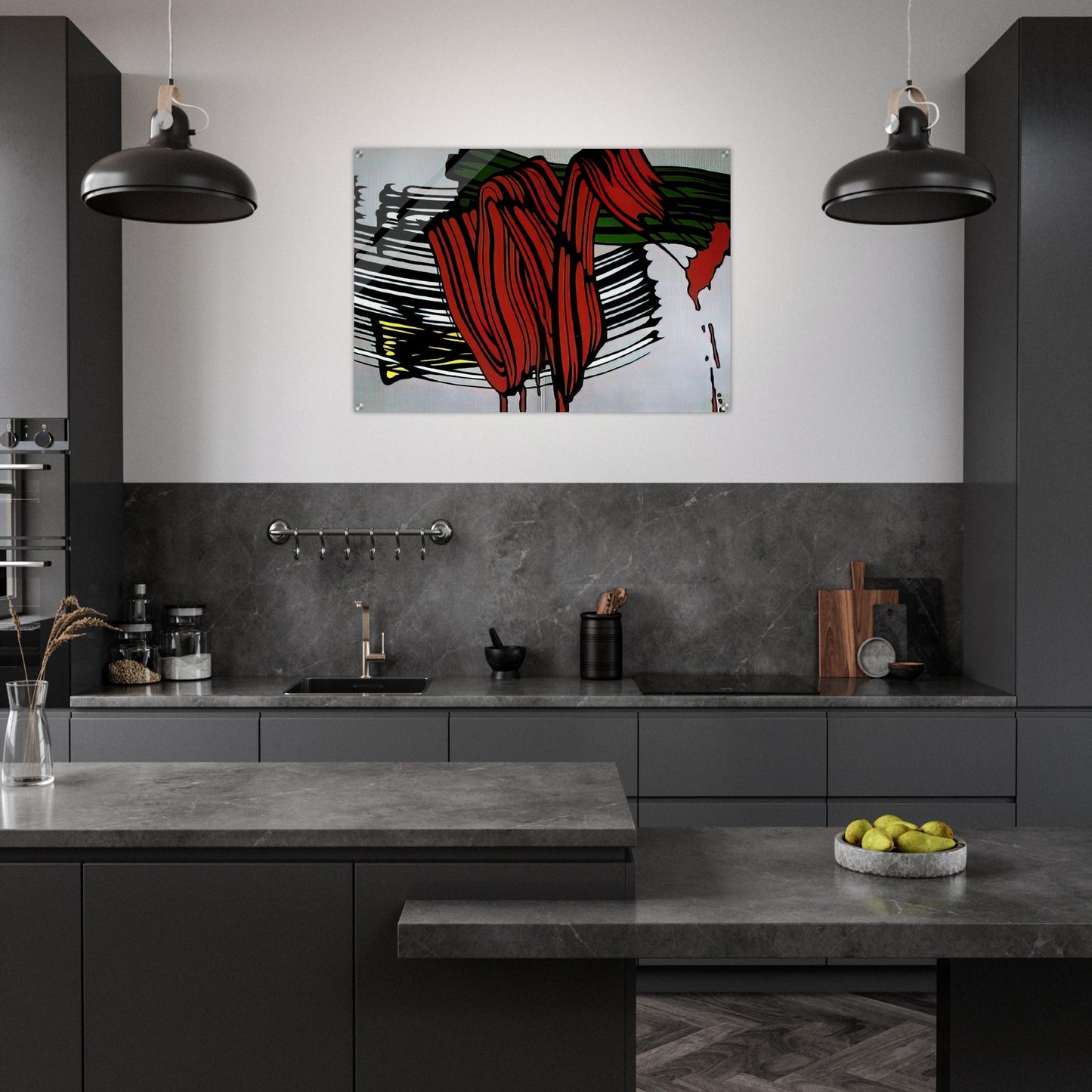 BIG PAINTING NO 6 1965 1 - Roy Lichtenstein Acrylic Print - 70x100 cm / 28x40″ inches