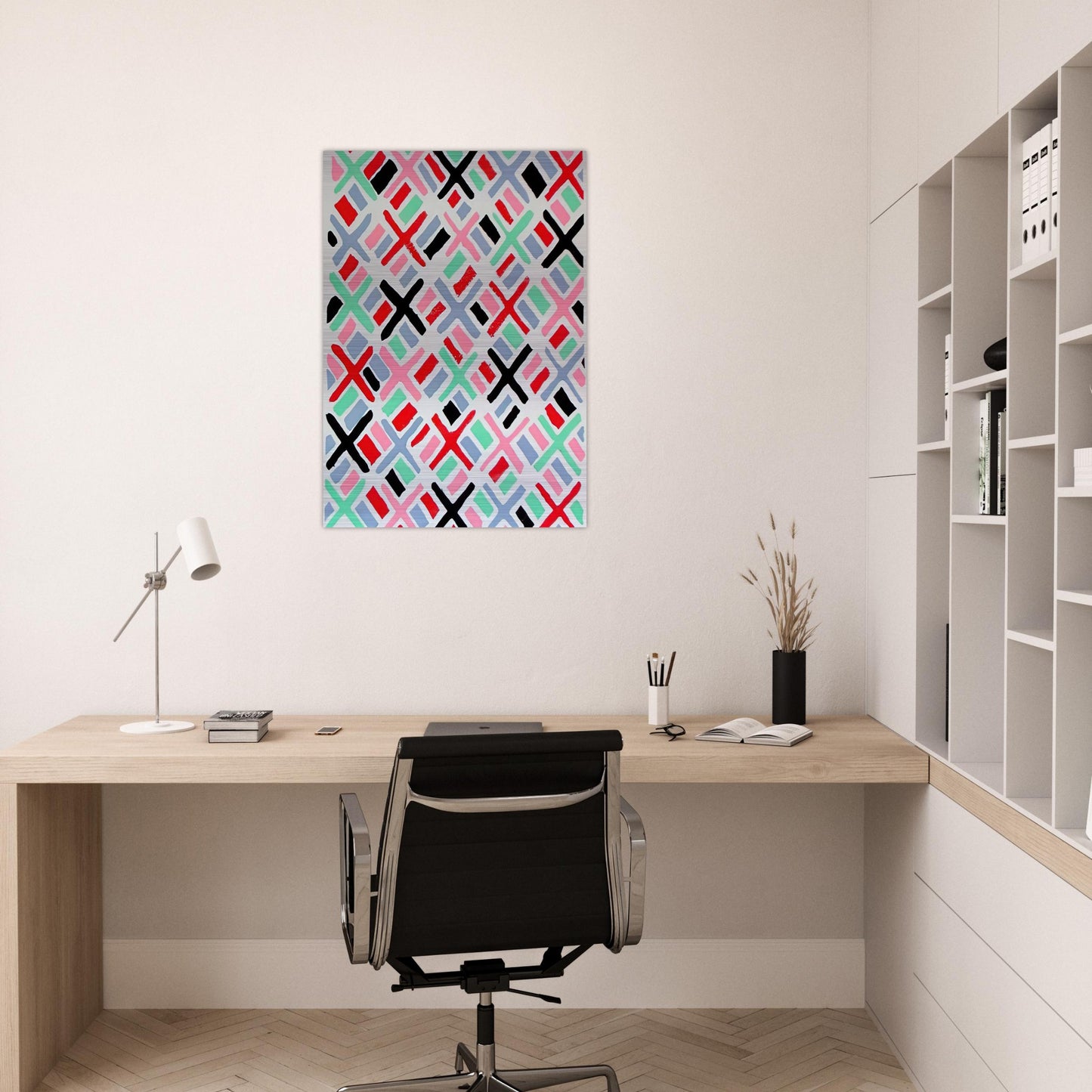 COMPOSITION 34 - Sonia Delaunay Brushed Aluminum Print - 70x100 cm / 28x40 inches | Sonia Delaunay Aluminum Print | Sonia Delaunay Prints
