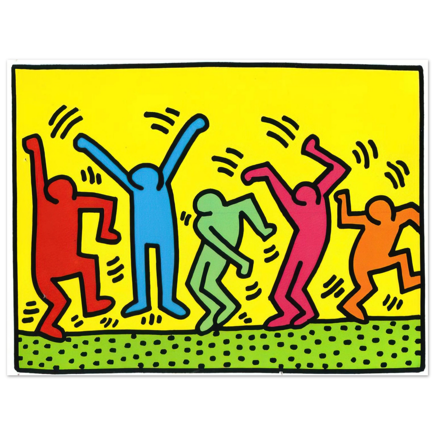 Keith Haring - UNTITLED DANCE 1987 75x100 cm / 30x40inches Fine Art Poster