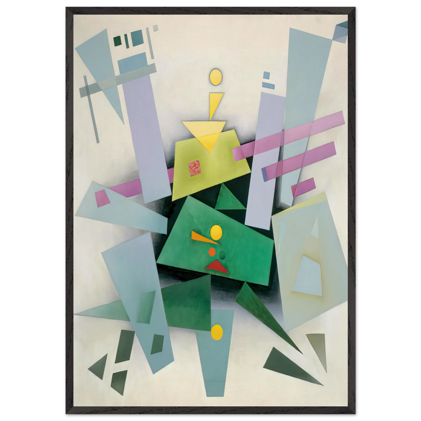 INVENTION COMPOSITION 31 1933 - Rudolf Bauer 70x100 cm / 28x40 inches Framed Art Print – Black Wooden Frame