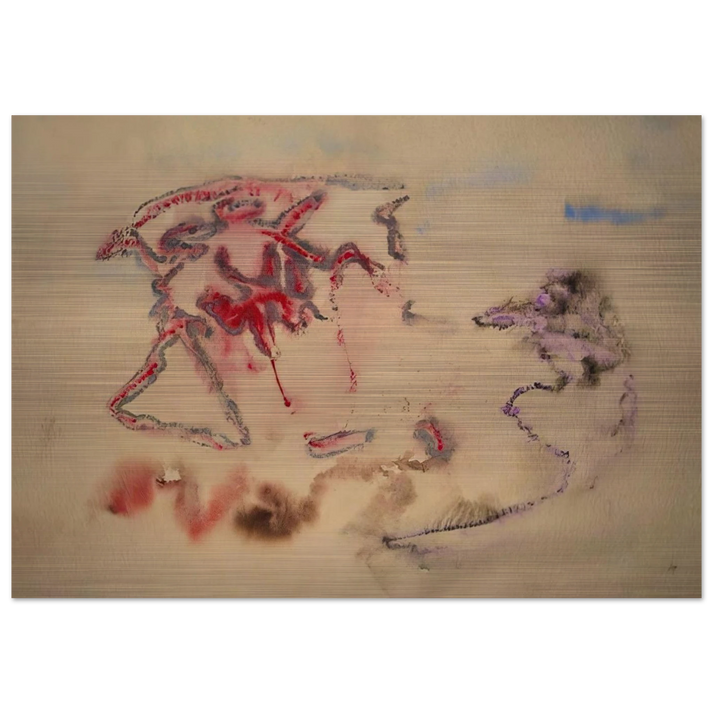 Untitled - 1957 - 1958 France - Henri Michaux Brushed Aluminum Print - 70x100 cm / 28x40 inches | Henri Michaux Aluminum Print | Henri Michaux Prints