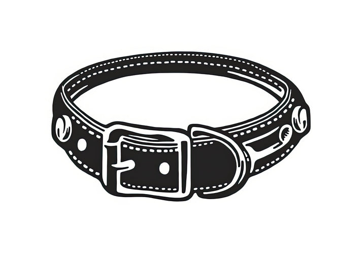Dog Collar Drawing Art Print | Premium Fine Art Reproduction | RedKalion