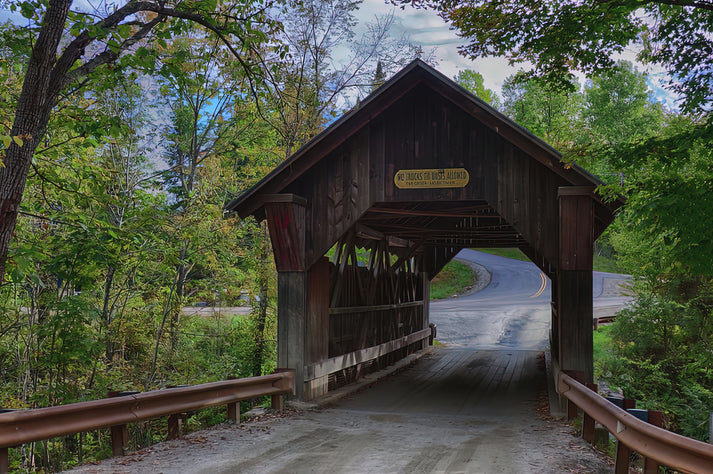 Emily's Covered Bridge Art Print | Stowe Vermont Fine Art Print | RedKalion