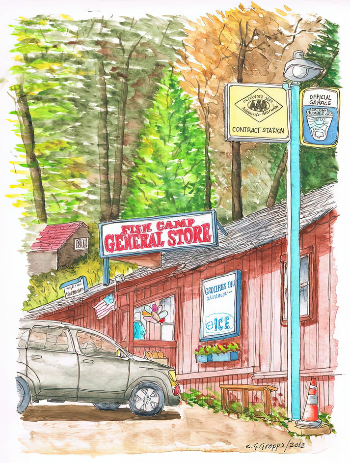 Fish Camp General Store Art Print | Premium Yosemite Fine Art Print | RedKalion
