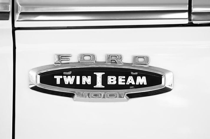 Ford Twin I Beam Badge Art Print | Vintage Truck Emblem | RedKalion