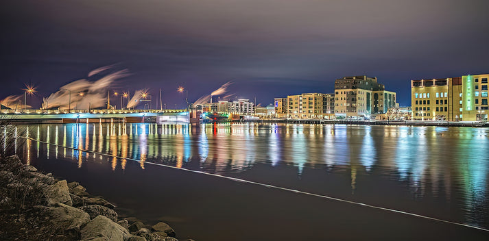Green Bay Skyline Art Print | Premium Fine Art Print | RedKalion