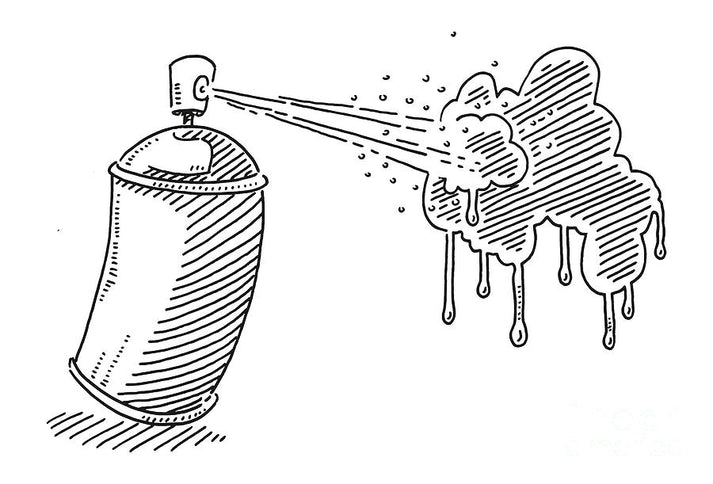 Spray Paint Can Drawing Art Print | Premium Graffiti Art | RedKalion