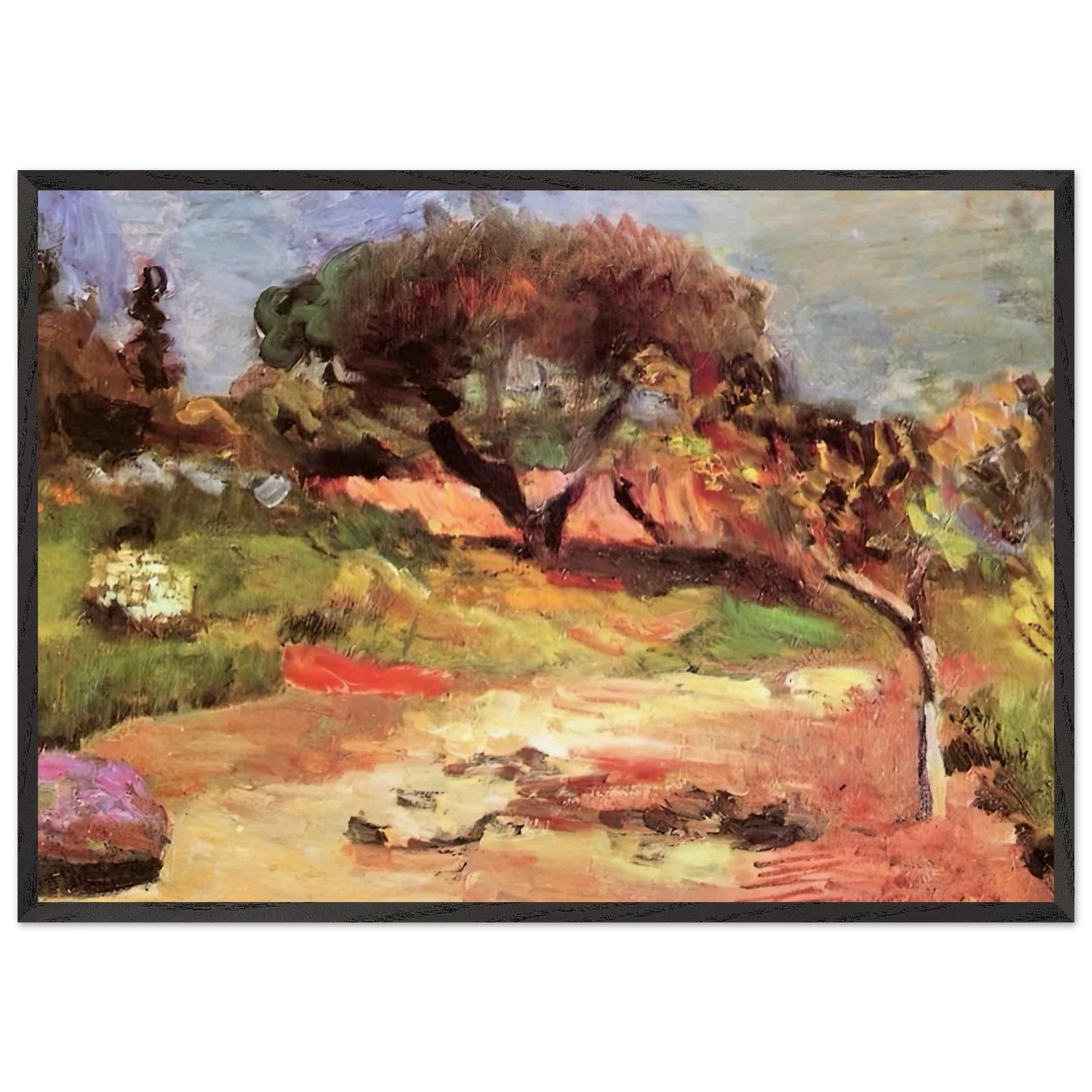 CORSICAN LANDSCAPE 1898 0 - Henri Matisse 70x100 cm / 28x40 inches Framed Art Print – Black Wooden Frame