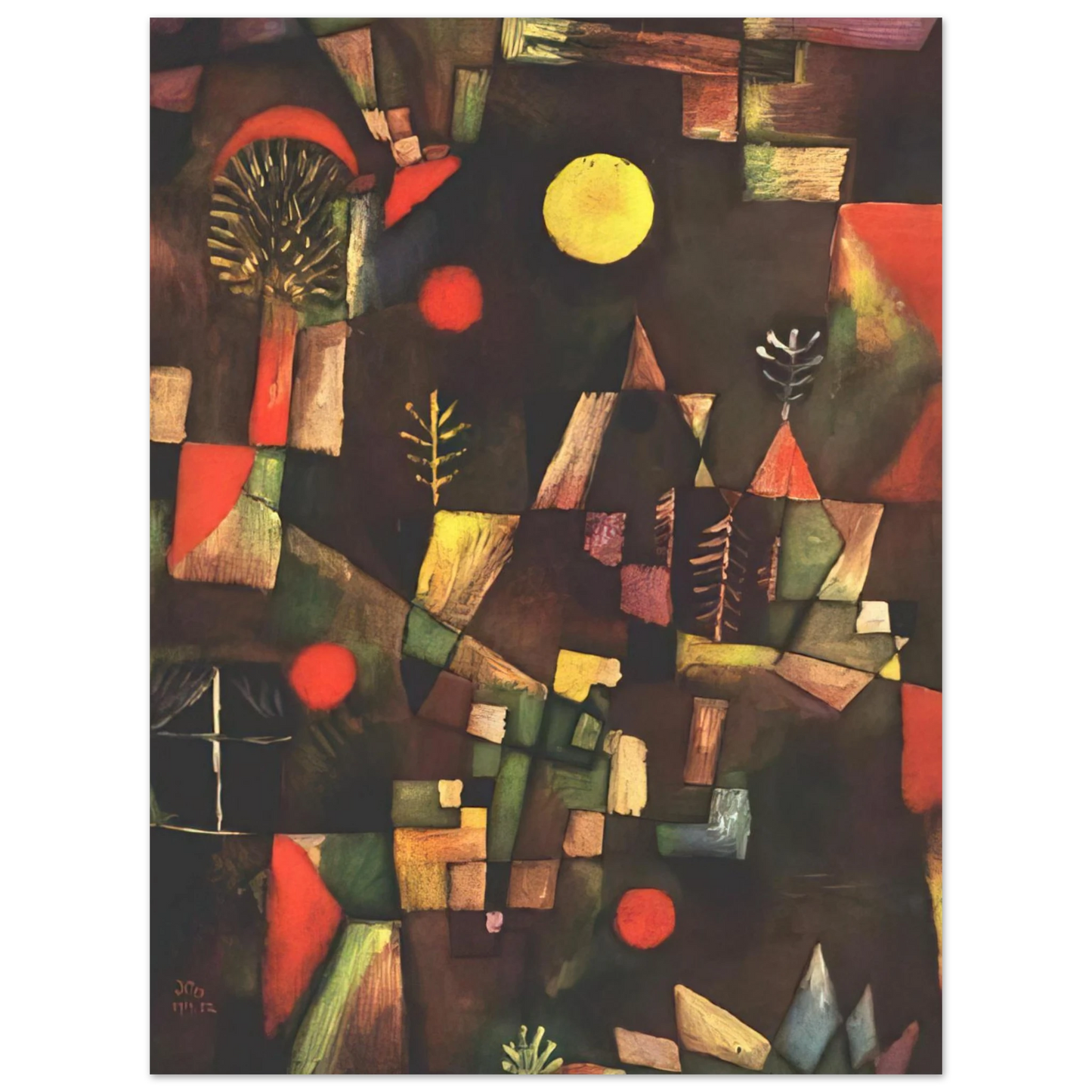 Paul Klee - FULL MOON 1919 75x100 cm / 30x40inches Fine Art Poster