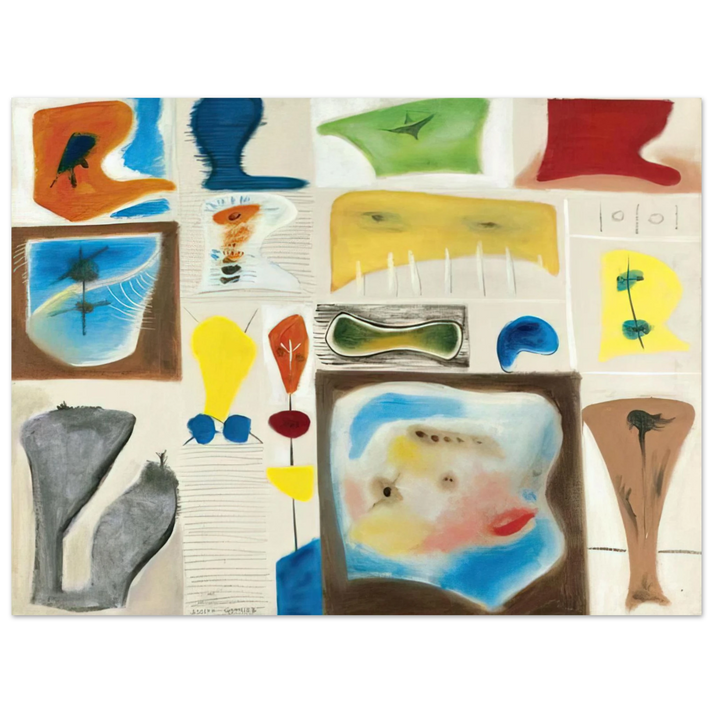 Adolph Gottlieb - A palette of imagery - 1944 75x100 cm / 30x40inches Fine Art Poster