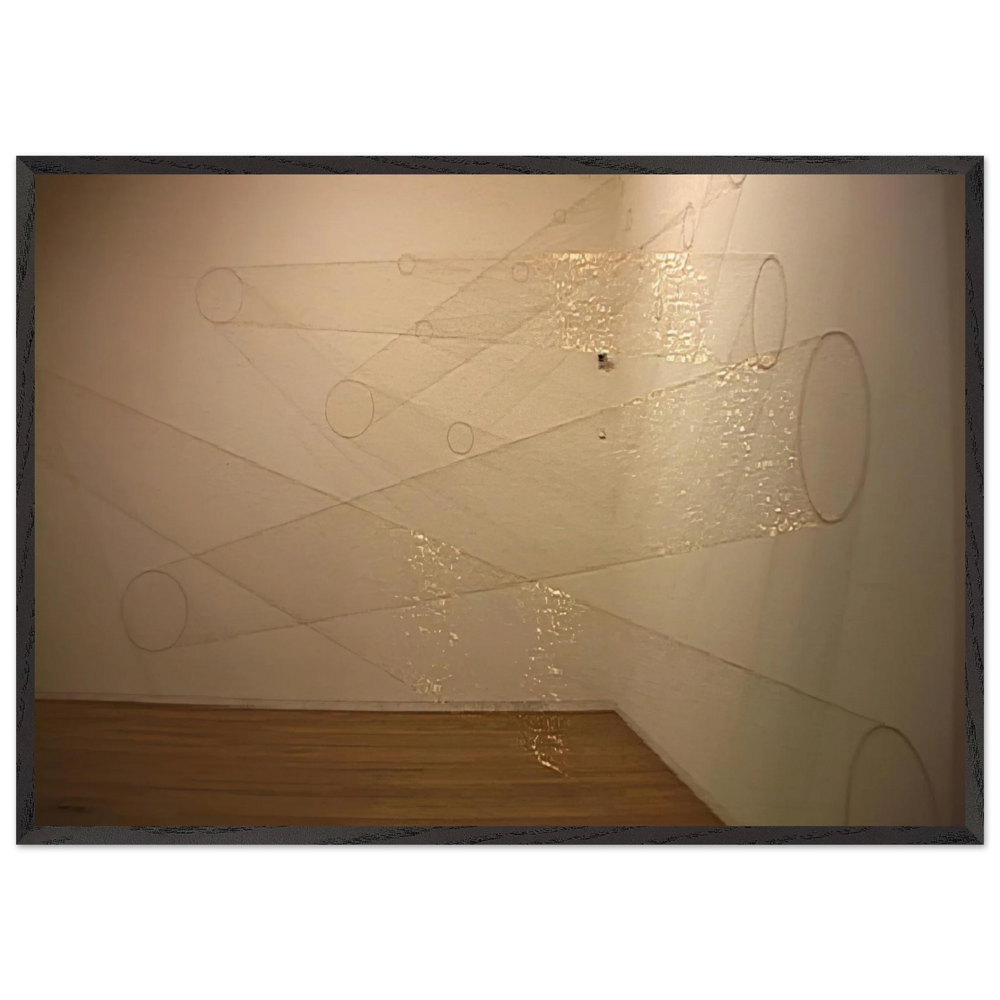 Web 1 B - 2002 - Lygia Pape 70x100 cm / 28x40 inches Framed Art Print – Black Wooden Frame