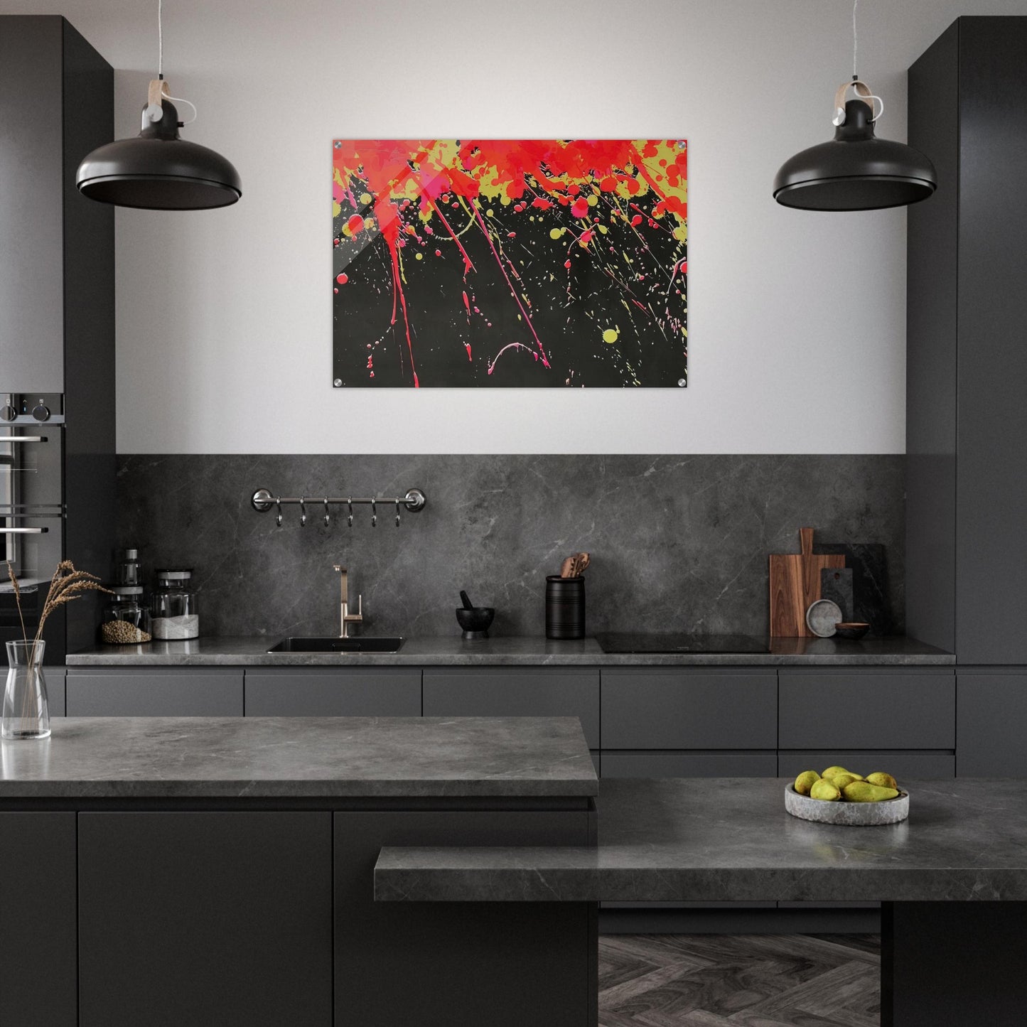 Fireworks - 1973 - Walasse Ting Acrylic Print - 70x100 cm / 28x40″ inches | Walasse Ting Wall Art | Walasse Ting Prints