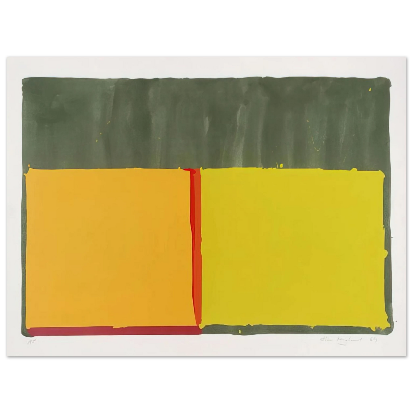 John Hoyland - Yellows - 1969 75x100 cm / 30x40inches Fine Art Poster