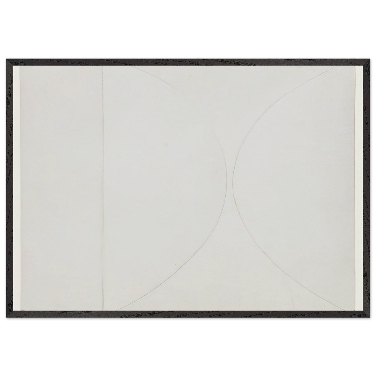 White on White - Ellsworth Kelly 70x100 cm / 28x40 inches Framed Art Print – Black Wooden Frame