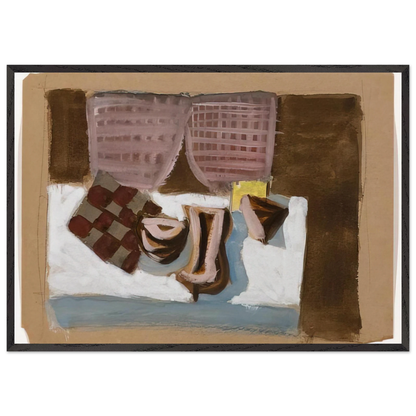Untitled Arizona Still Life - 1938 - Adolph Gottlieb 70x100 cm / 28x40 inches Framed Art Print – Black Wooden Frame