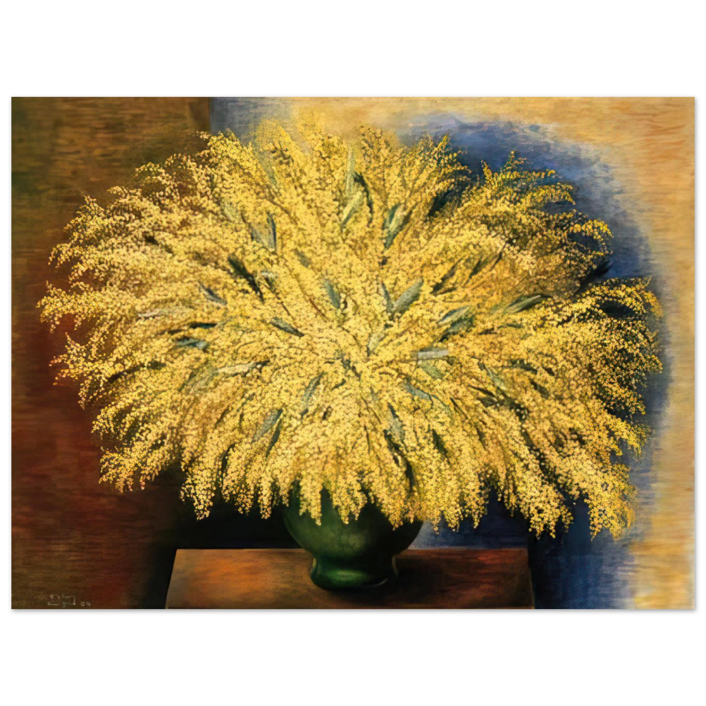 Moise Kisling - GRAND BOUQUET OF MIMOSA 1942 75x100 cm / 30x40inches Fine Art Poster