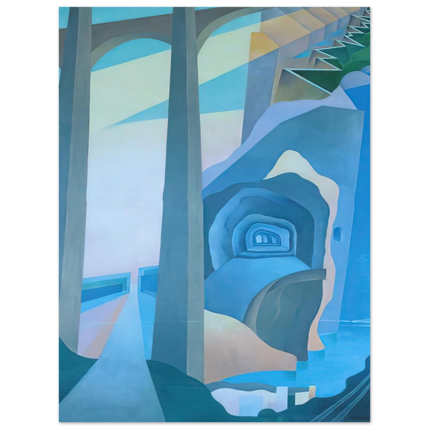Benedetta Cappa - Synthesis of Overland Communications - 1933 - 1934 Palermo, Sicily, Italy 75x100 cm / 30x40inches Fine Art Poster