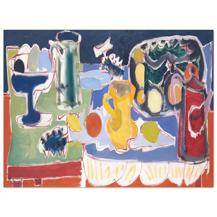 Patrick Heron - The Long Table with Fruit - 1949 75x100 cm / 30x40inches Fine Art Poster