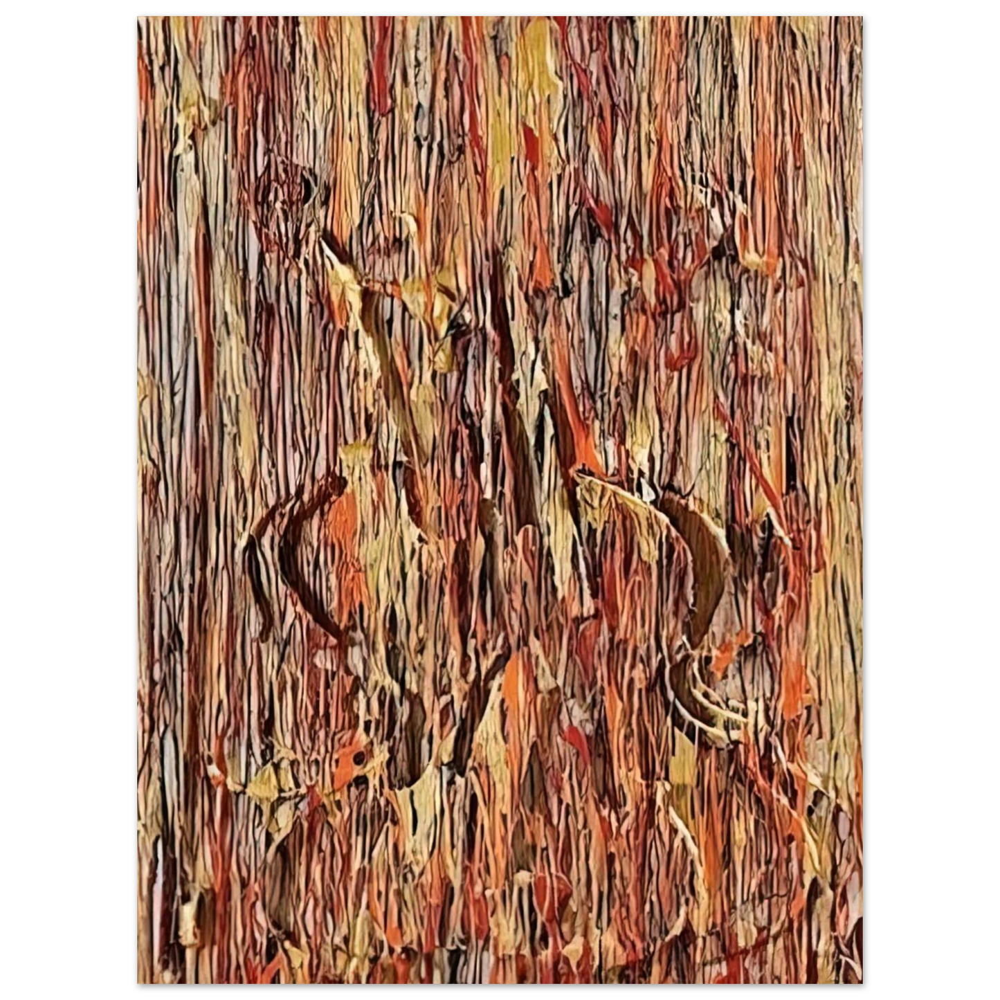 Arman - Gold and Red - 1990 75x100 cm / 30x40inches Fine Art Poster