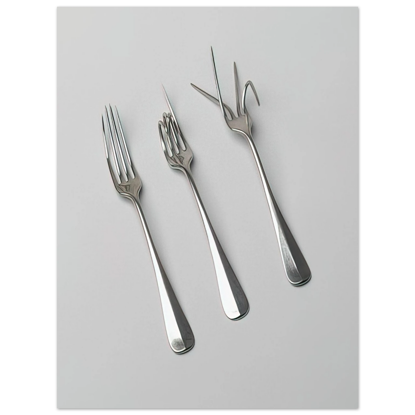 Bruno Munari - Fork Design - 1958 75x100 cm / 30x40inches Fine Art Poster