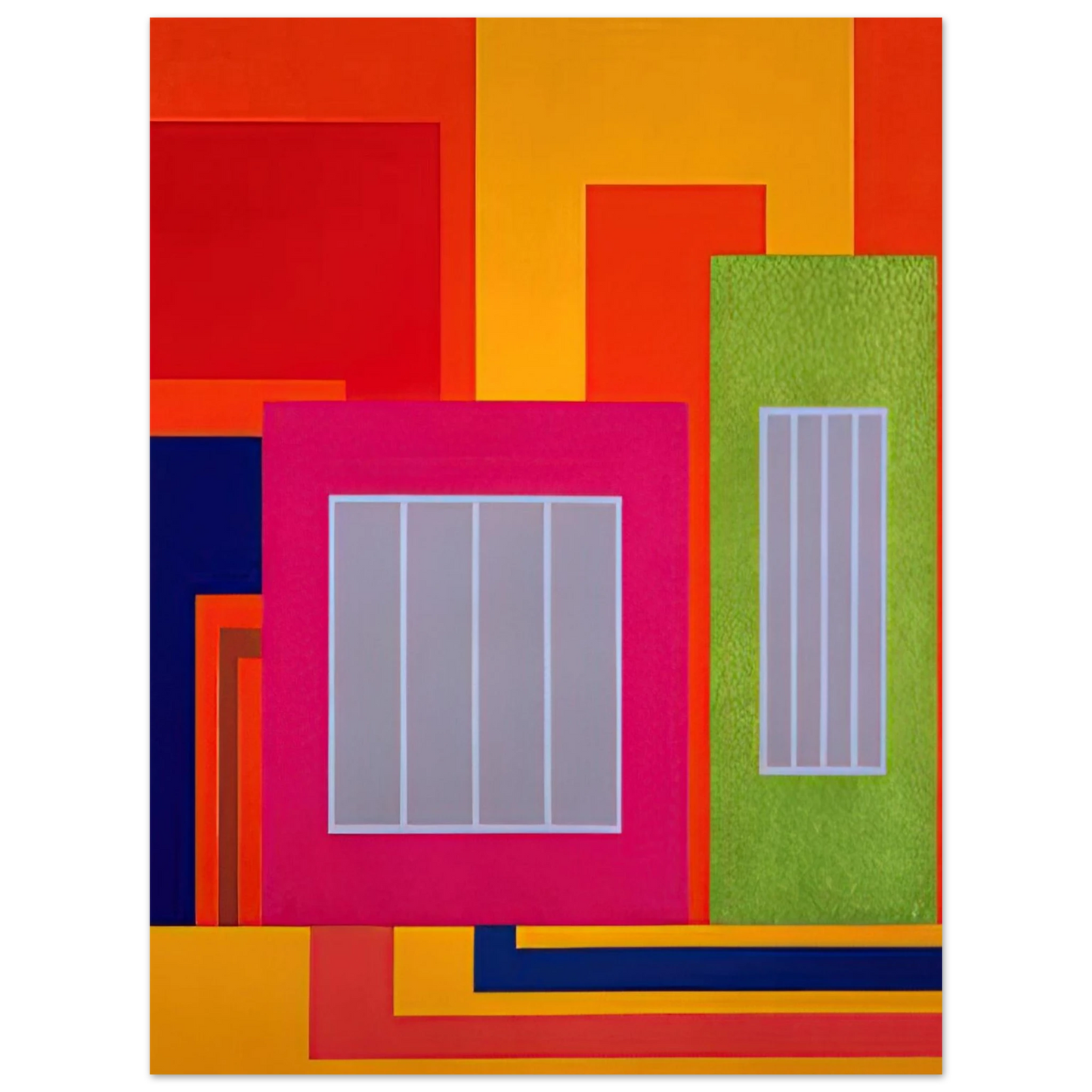 Peter Halley - Joy Pop - 1998 75x100 cm / 30x40inches Fine Art Poster