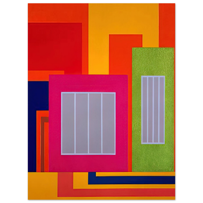 Peter Halley - Joy Pop - 1998 75x100 cm / 30x40inches Fine Art Poster