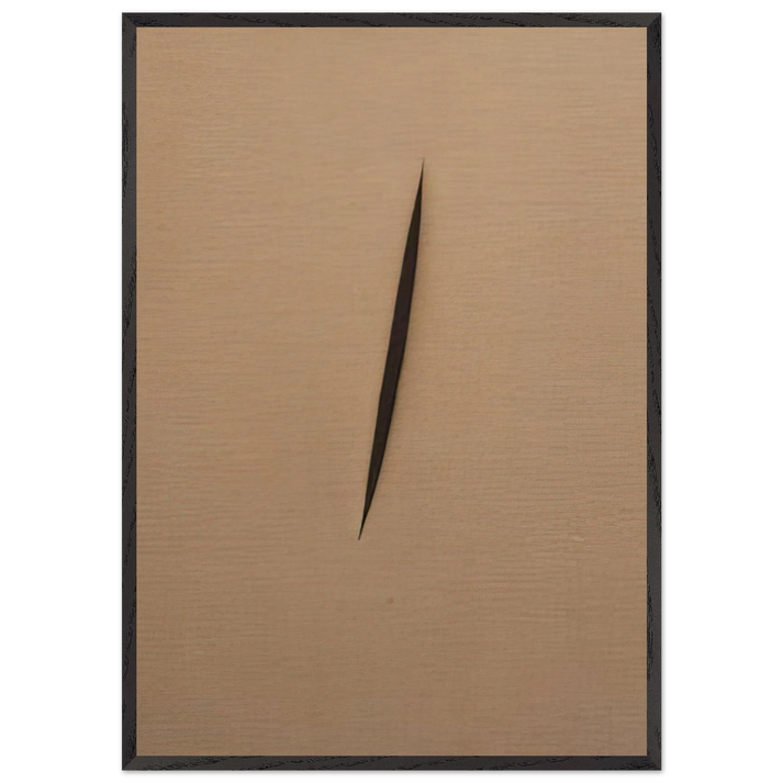 Concept Spatiale - 1960 - Lucio Fontana 70x100 cm / 28x40 inches Framed Art Print – Black Wooden Frame