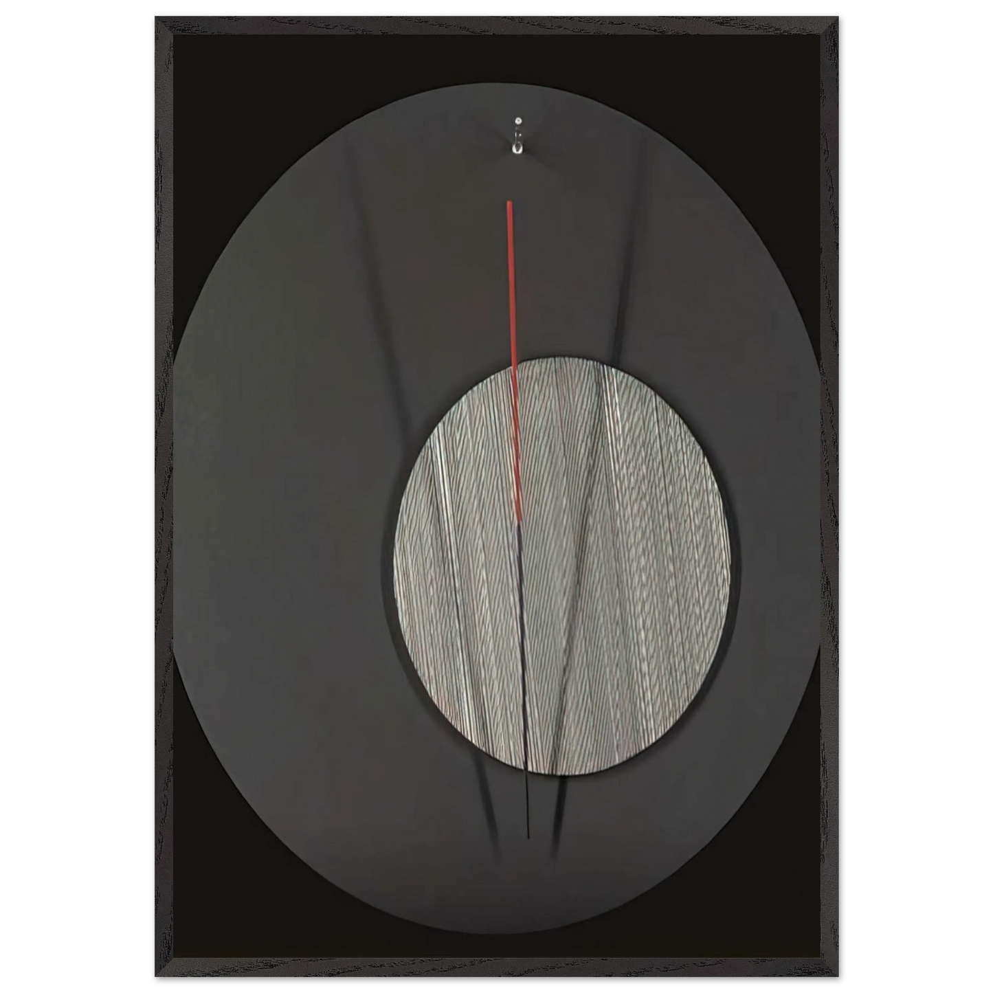 L OEIL DE BOEUF - Jesus Rafael Soto 70x100 cm / 28x40 inches Framed Art Print – Black Wooden Frame